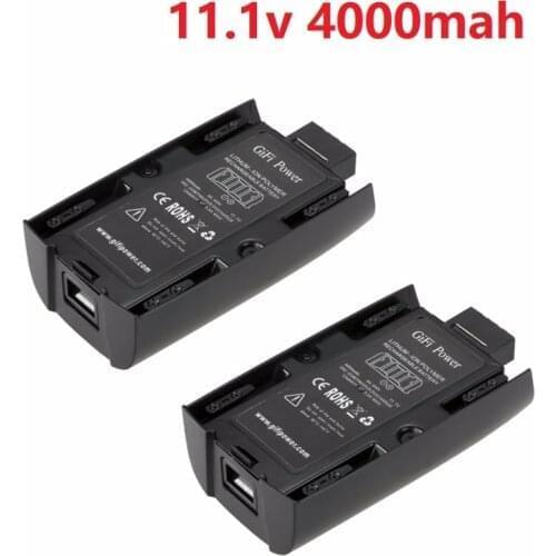 Upgrade Lipo Battery For Parrot Bebop 2 Drone Battery 4000mAh 11.1V Lipo Upgrade Battery For RC Quadcopter Parts 2pcs/sets