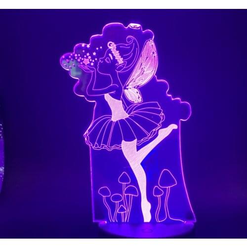 Nighdn 3d Lamp Acrylic Led Night Light 16 Color Change Gifts For Girl Birthday Day Beside Table Lamp Lighting For Bedroom