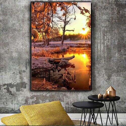 New DIY 5D AB diamond sunset scenery diamond painting cross stitch embroidery fashion landscape art painting home decoration