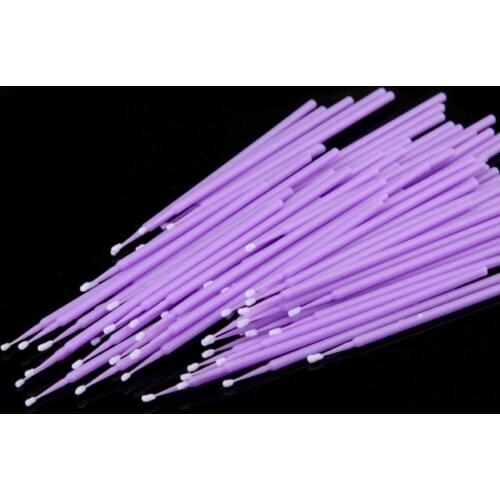 100pcs Micro Brushes Disposable Applicator Swab for Eyelash Extension Mascara Brush Eye Makeup Glue Remove Tool #288359