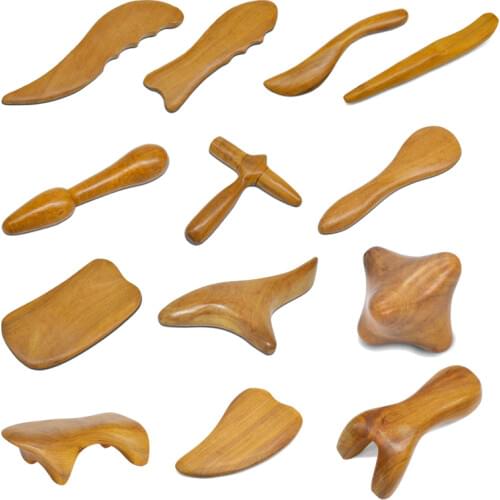 Fragrant Wood Body Massage Tool Foot Reflexology Acupuncture Thai Therapy Massager Roller Meridians Scrap Lymphatic Health Care