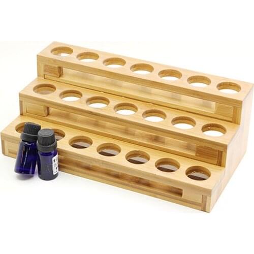 AsyPets 30ml Essential Oil Bottle Display Stand Multi Grid Ladder Classified Storage Box