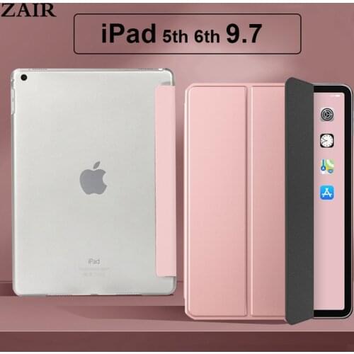 Tablet Case For iPad 9.7 2018 2017 A1893 A1954 A1822 fundas PU Ultra Slim wake Smart Cover Case for iPad 5 6 5th 6th Generation