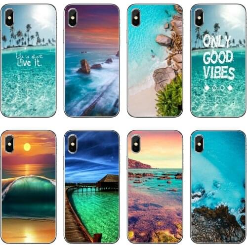 Beach sea landscape Accessories Phone Case For Huawei P40 P30 P20 Pro P10 P9 Lite Y5 Y6 Y7 Y9 P Smart Plus 2018 2019
