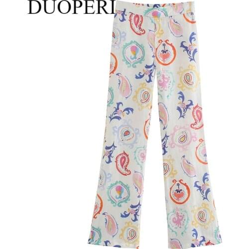 DUOPERI Women's Flared Trousers