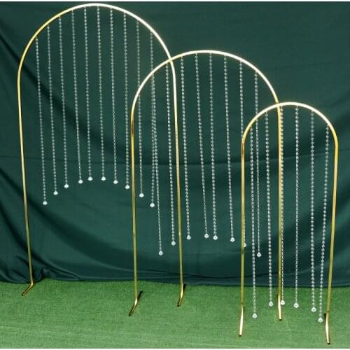 HVAYI Wedding Arched Iron Pipe n-Shaped Flower Stand Wedding Metal Props Background Pendant Decoration