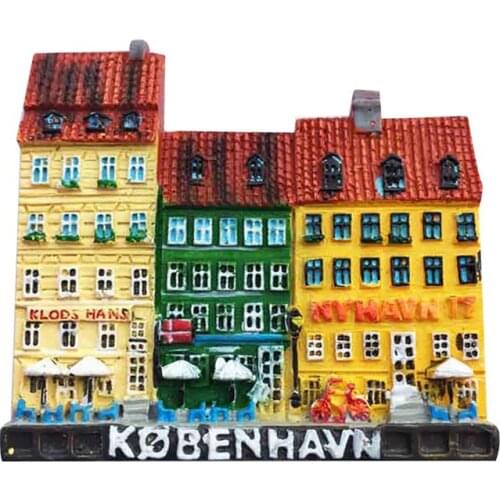 Lychee Denmark Street Refrigerator Magnetic Sticker Famous Canal Fridge Magnet Modern Home Kitchen Decoration