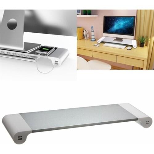 Mesa Ordenador Cama Laptop Stand Aluminum Alloy Laptop Table Computer Desk With USB Power Cable Laptop Table Tray For Sofa Bed