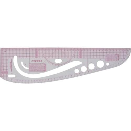 Multifunctional Plastic Patchwork Ruler 45cm DIY Clothing Sample Grading Sewing Tailor Rulers Curve Cutting