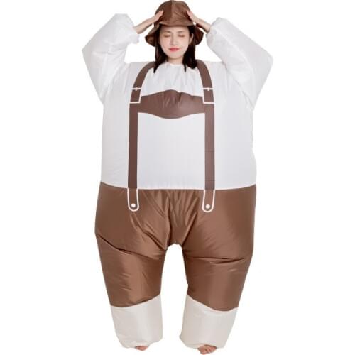 Inflatable Costume Fatty Braces pants Fancy Dress Cosplay Costume For Men Women Cartoon for Halloween birthday parties