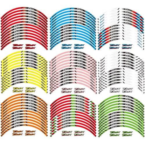 FIT YAMAHA TMAX TMAX500 TMAX530 500 530 15'' 12 X Bordo Spesso Esterno Rim Sticker Banda Wheel Stickers