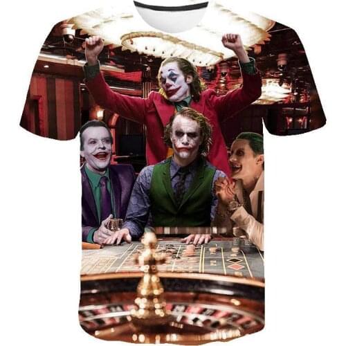 Joker Be Reborn 2020 New The Joker 3d T Shirt Funny Comics Character Joker With Poker 3d T -Shirt Summer Harajuku Style Tees Top