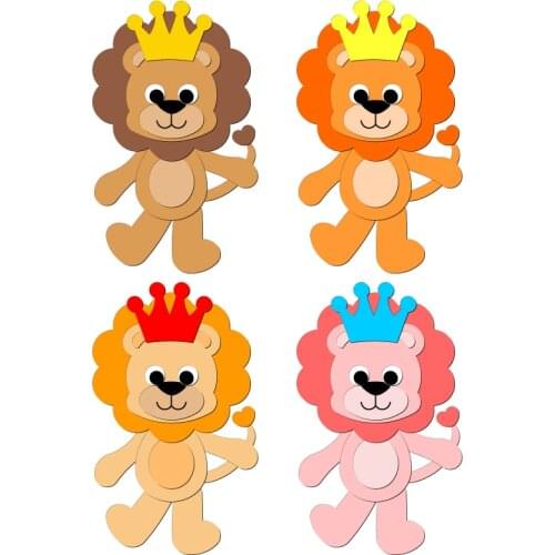 New Cartoons lion Wooden Die Scrapbooking C2765 Cutting Dies Multiple Sizes Compatible with most die cutting machines