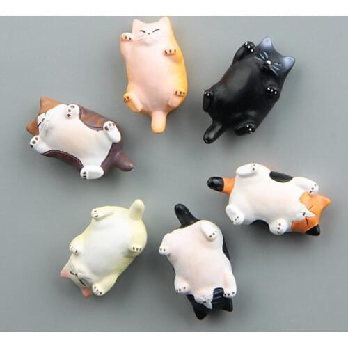 New Product Promotion Discount Cartoon Fat Cat Animal Refrigerator Magnetic Sticker Resin Fridge Home Decor