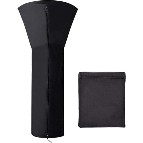 Patio Heater Cover with Zipper, 420D Oxford Fabric Outdoor Heater Covers, H89 x D33 x19 in Waterproof, Dustproof, Snow-Resistant