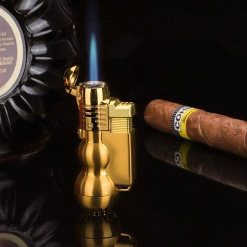 Portable Spray Gun Torch Lighter Jet Butane Pipe Cigar Lighter Gas All Metal 1300 C Fire Windproof For Outdoor Welding No Gas