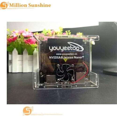 Clear Acrylic Case and Cooling Fan for NVIDIA Jetson Nano Developer Kit