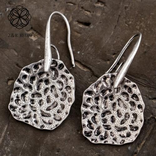 Gold Silver Color Geometric Dangle Earrings Vintage Earrings Women Jewelry Alloy Earrings Hanging Fashion Pendientes Statement