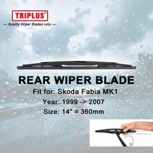 Rear Wiper Blade for Skoda Fabia MK1 (1999-2007) 1pc 14" 360mm,Car Rear Windscreen Wipers,Back Window Windshield Wiper Blades