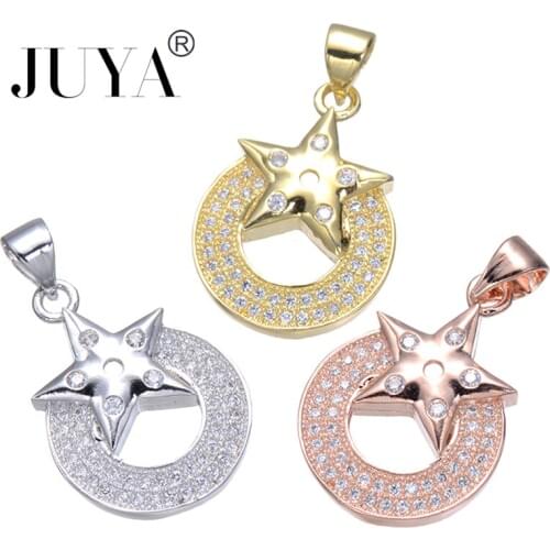 Colgantes mujer moda high quality copper zircon rhinestone fashion trendy charms for jewelry making handmade diy findings