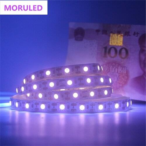 5V USB / 3*AA Battery Box Powered Ultraviolet UV LED Strip Light SMD5050 60leds/m 395-410nm Ultraviolet Ray Flexible Ribbon Lamp