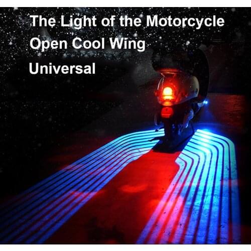 2018 Motorcycle Angel Wings LED Welcome Lights Motor Door Courtesy Projector Light Puddle 12V White /Red/Blue/ RGB fit all cars