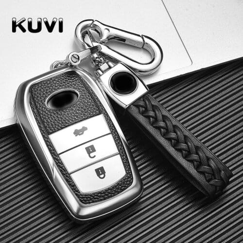 TPU Leather Car Remote Key Cover Case Fob For Toyota Corolla RAV4 Auris Crown Camry Prius CHR Prado Crown Land Cruiser 200