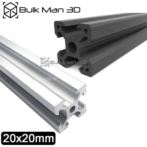 V Slot 2020 Sliver/Black Anodized Linear Rail for 3D Printer,CNC Router,V Slot Rail,Aluminium Profile