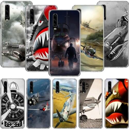 Fighter Bomber Vintage Phone Case For Huawei P30 P40 P20 P10 Mate 20 10 30 Lite Pro P Smart Z Plus Printing Cover Coque Shell