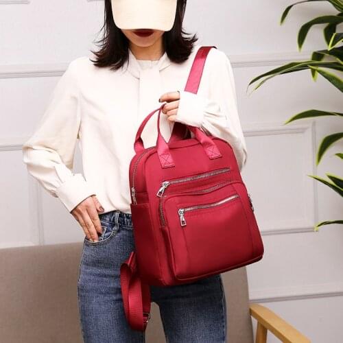 Oxford Waterproof Backpack Travel Casual Shoulder Bag for Women 2021 New Rucksack Large Capacity Female Black Purse Travel Bags