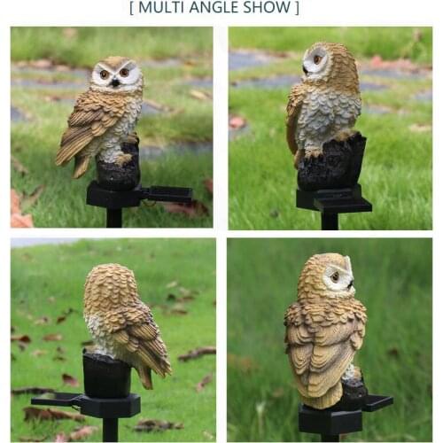 Owl Waterproof Solar Garden Light Creative LED Outdoor Lighting Solar Lamp Ornament Animal Bird Outdoor LED Decor Sculpture 5Z