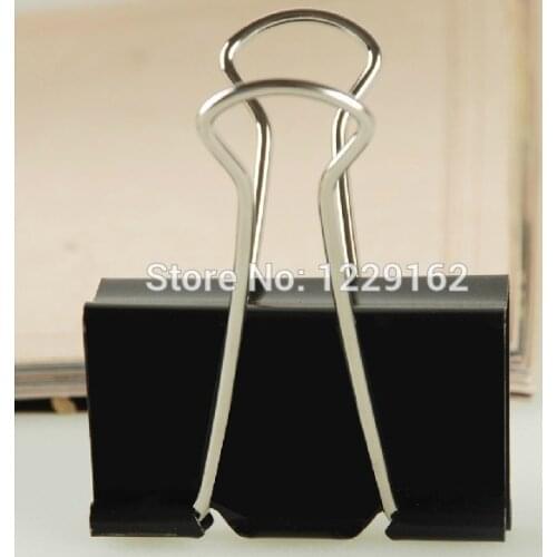 Free shipping (24pcs/pack)32mm black paper clip metal binder clip office stationery clamp