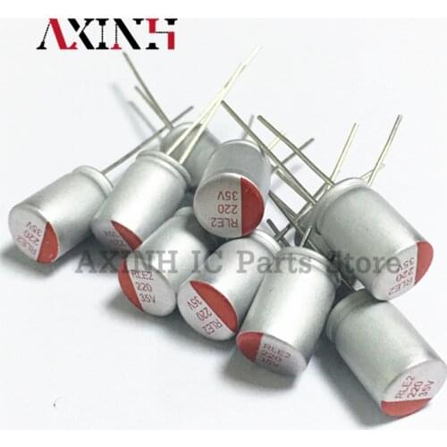 10pcs Solid state capacitors 35V220UF 8 * 12 motherboard capacitance 220UF 35V 8 * 12mm