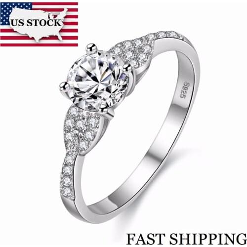 US STOCK 15% Uloveido Wedding Rings for Women Ringen Jewellery Ring Female Anel Feminino Anillos Silver Color Aneis WX021