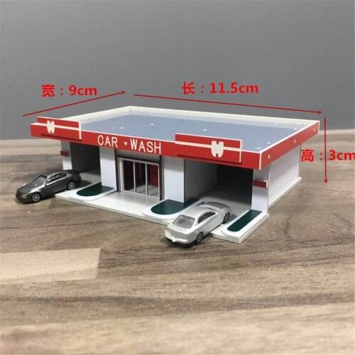2pcs/lot 1/150 Architectural Scene Model Train Station Scene Model Car Wash Shop Hard Plastic Assembly Mold For N Train Layout