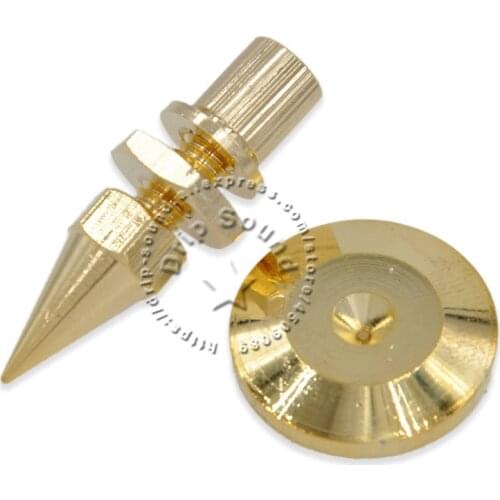 4PCS M6x36 Copper Speaker Spike Amplifier Shockproof Isolation Stand Feet Cone Base Pads