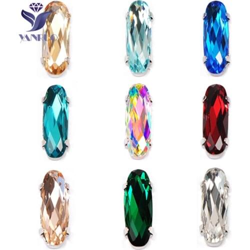 4161 Elongated Baguette Sewing Rhinestones Glass Stones And Crystal DIY Sewn Strass Stones Rhinestones For Sewing Clothing