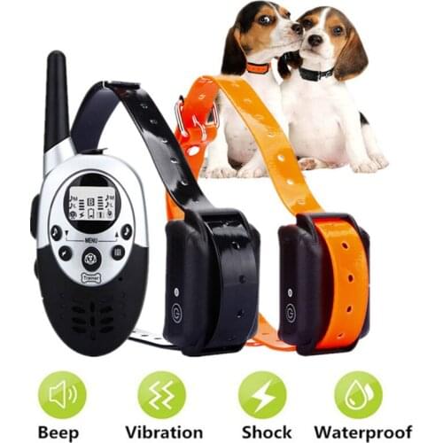 Electric Dog Training Collar Remote Pet Vibration Shock Beep Collar Puppy Dog Bark Stop Control Trainer for Medium Large Dog