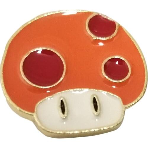 Mushroom Enamel Pin Custom Funny Brooches Bag Lapel Pin Cartoon Cute Badge Plant Jewelry Gift for Kids Friends