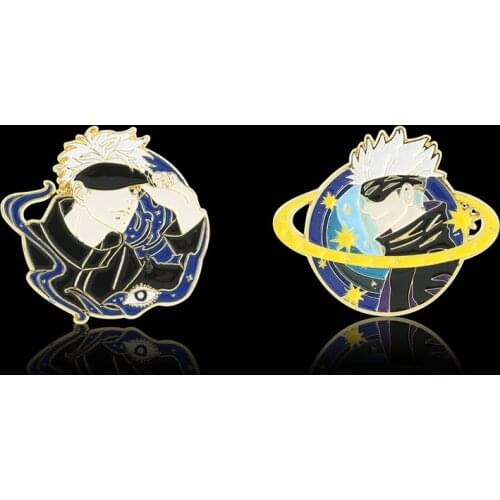 Anime Jujutsu Kaisen Enamel Pins Brooch Cool Satoru Gojo Badge Brooches for Women Men Lapel Pin Jewelry Accessories