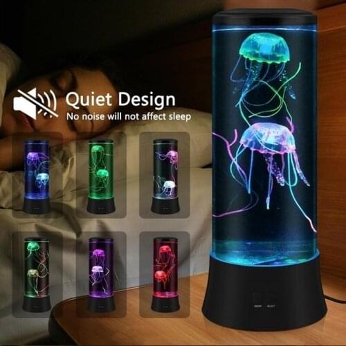 7 Colors Fantasy Aquarium Hypnotic Jellyfish Mood Table Bedside Lamp Home Room Decoration Color Changing Childen LED Night Light