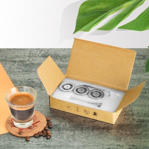 ICafilas Eco-Friendly Packing Reusable Coffee Capsule For Nespresso Refillable Capsule Pod Espresso Crema Maker