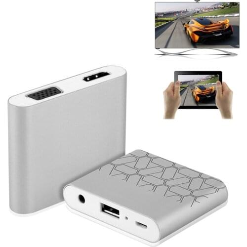 USB To HDMI-compatible VGA Video Converter Screen Mirror Share AV Cable Cast Phone To TV HDTV Adapter for Iphone Android Type C