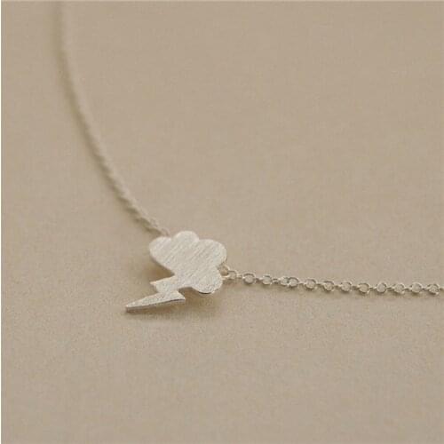 10pcs_Hot Koop lightning cloud ketting Angry Cloud Ketting Goud Storm Cloud Ketting handgemaakte jewely weer jewely