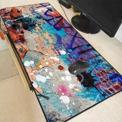 MRGBEST Large Gaming Mouse Pad Colorful graffiti Gamer Color Locking Edge Keyboard Mouse Mat Gaming Mousepad