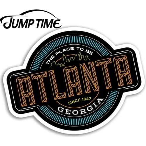 Jump Time for Atlanta Georgia Vinyl Stickers USA Cool Sticker Laptop Luggage Auto Bumper Motor Decal Waterproof Car Accessories