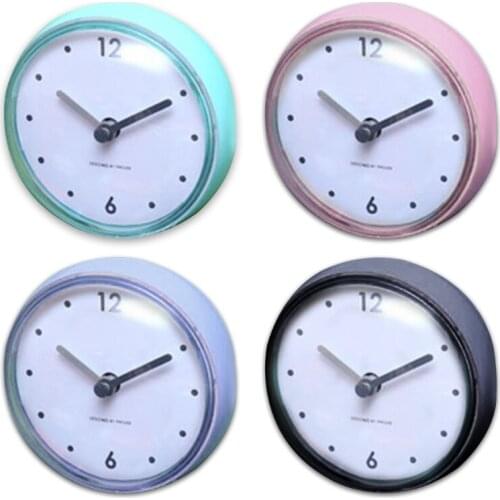 Bathroom Waterproof Wall Hanging Suction Cup Clock Simple Design Wall Watch for Home Bedroom Living Room Decorations