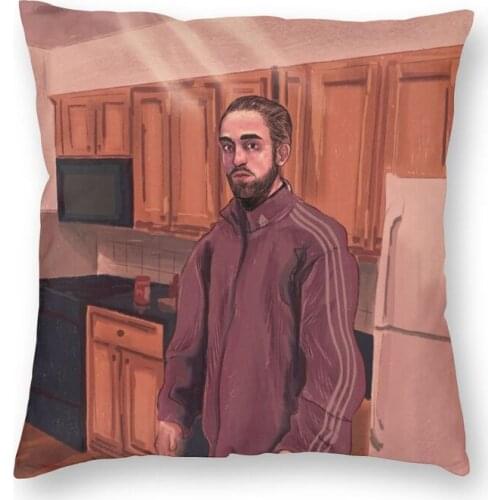 Standing Robert Pattinson Meme Cushion Cover Double Side Print Throw Pillow Case for Living Room Fashion Pillowcase Home Decor