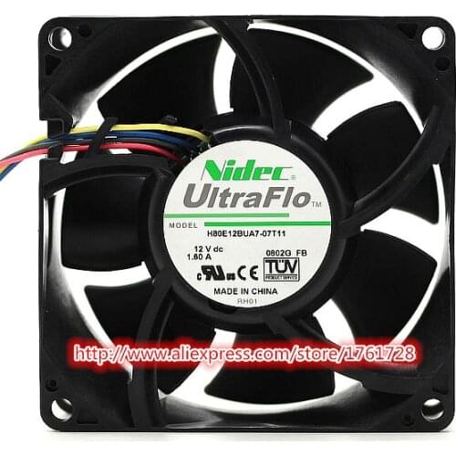 Brand new and original 80*80*38mm 8cm fan H80E12BUA7-07T11 for C2100 12V 1.60A 4wires