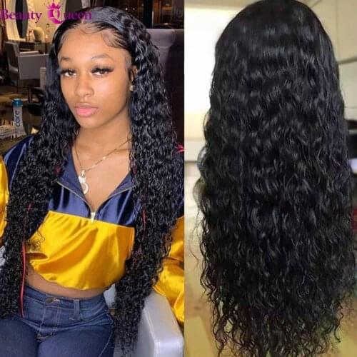 13X4 Water Wave Lace Frontal Wig 150% Density 4X4 Closure Wig Pre Plucked Brazilian Wet And Wavy Wigs For Women 100% Human Hair